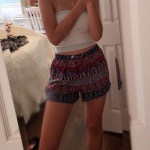 -printed cotton shorts